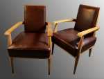 Maurice JALLOT (1900 - 1971) - paire de fauteuils - années 40. Maurice Jallot
