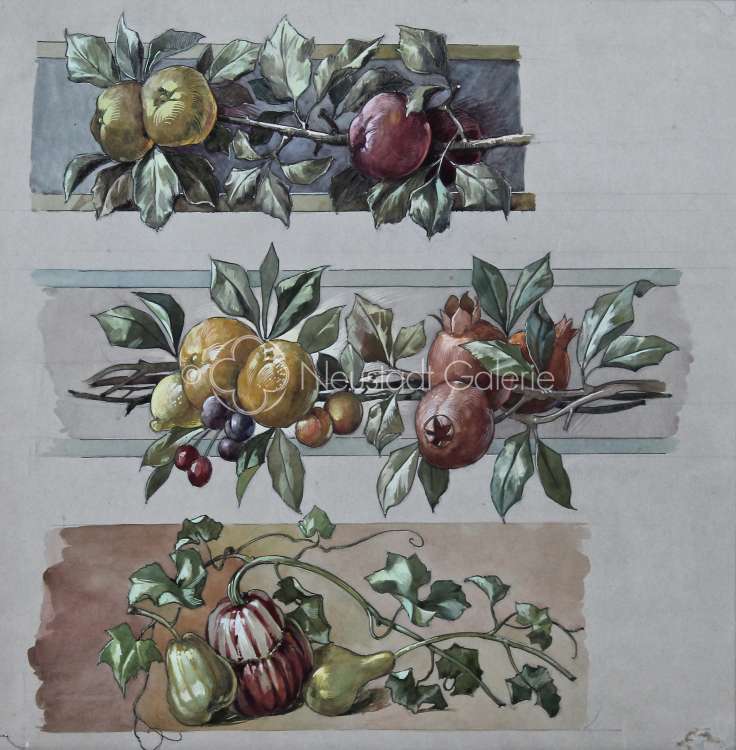 Anonyme Fin XIXe siècle  - Etude florale