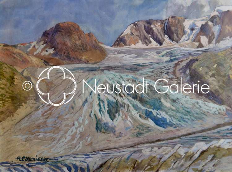Auguste Cammissar - Glacier dans les Alpes