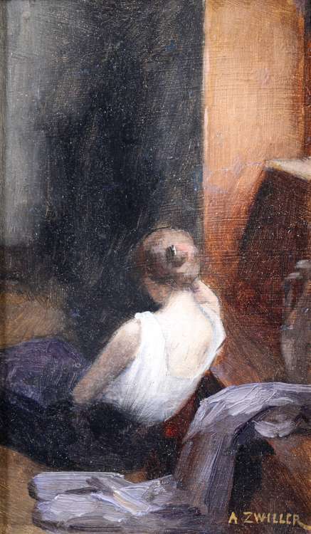 Auguste Zwiller - Femme assise de dos