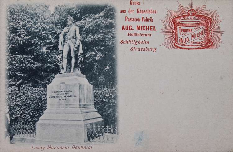 Carte postale Auguste Michel, Strasbourg - Monument Lesay-Marnesia