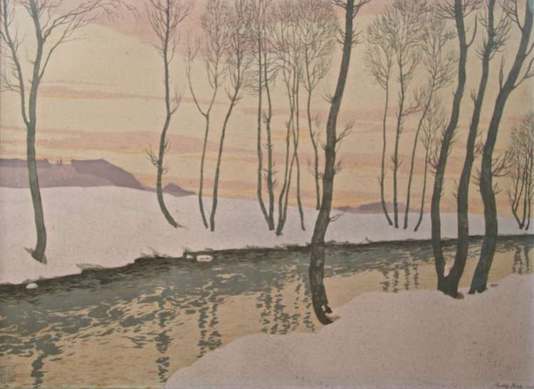 Franz Xaver Hoch - Ruisseau en hiver