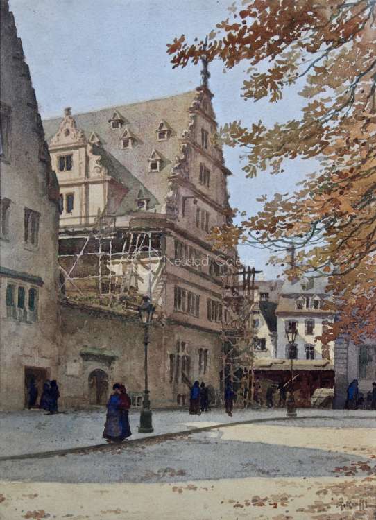 Gustave Krafft - Musée de l Oeuvre Notre-Dame depuis la place du château