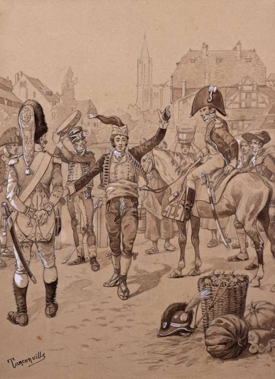 Henri Ganier-Tanconville - Soldats de l Empire à Strasbourg