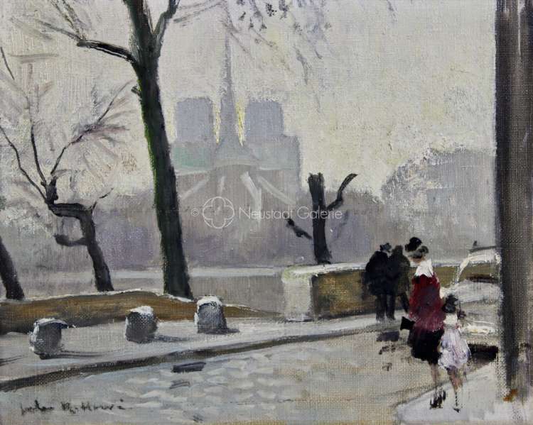 Jules René Hervé - Vue de Paris (Notre-Dame)