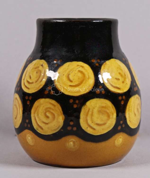 Léon Elchinger - Base boule à spirales jaunes