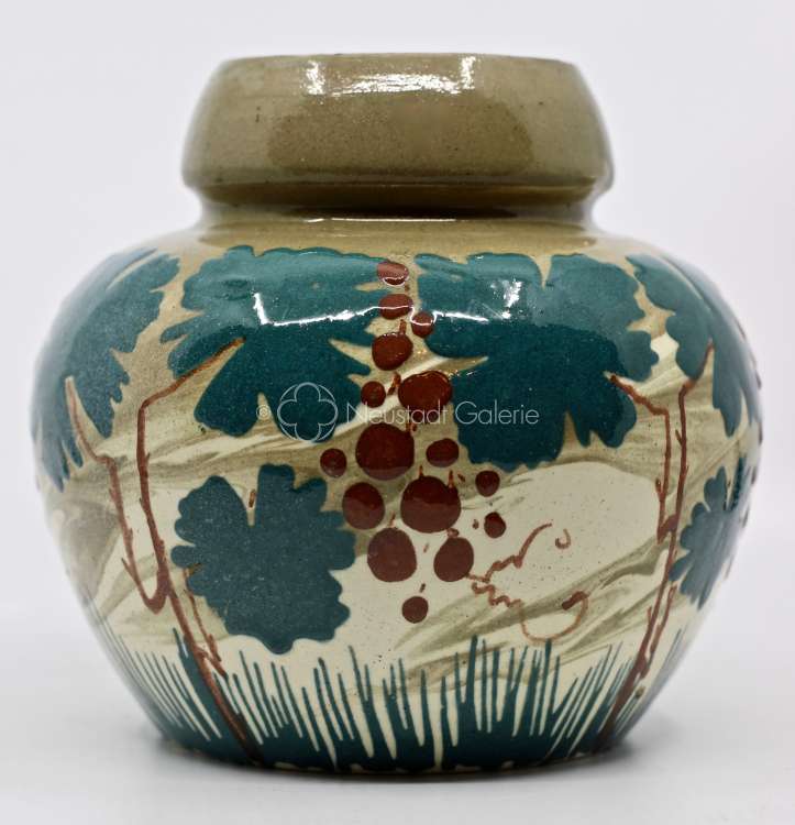 Léon Elchinger - Vase à décor de pampres de vignes