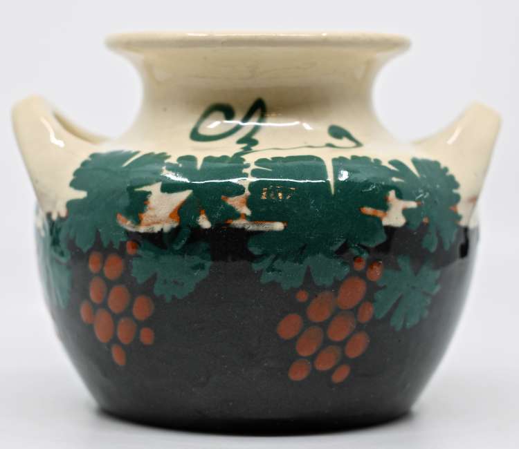 Léon Elchinger - Vase à deux anses à décor de pampres de vignes
