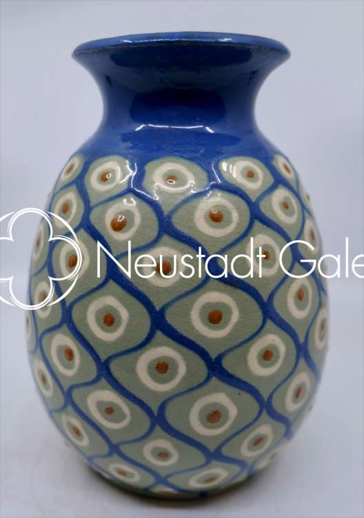 Léon Elchinger - Vases résilles bleues