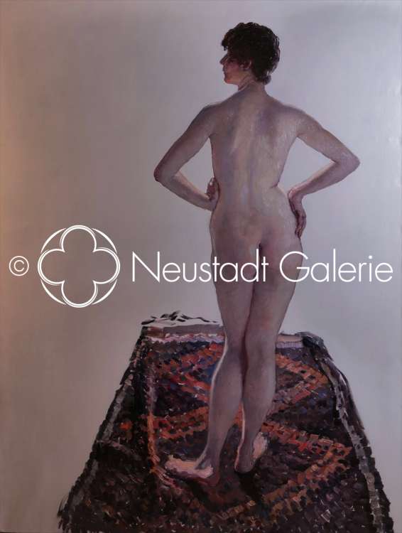Lothar von Seebach - Femme nue de dos  sur un tapis