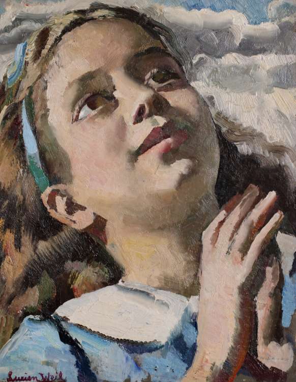 Lucien Weil - Jeune fille en prière