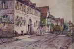 Albert Koerttgé Ruelle d un village animé (détail). Albert Koerttge