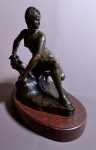Alfred BOUCHER (1850 - 1934) Diane surprise bronze Hauteur : 47cm. Alfred Boucher