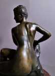 Alfred BOUCHER (1850 - 1934) Diane surprise bronze Hauteur : 47cm (détail). Alfred Boucher