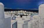 André BRICKA Paysage de Grèce Huile sur toile (détail). André Bricka