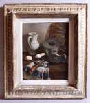 André CHARIGNY Nature morte aux oeufs huile sur carton, 27x22cm (avec son cadre). André Charigny