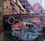 André SCHMITT Pont Saint Martin à Strasbourg huile sur toile, 41x33cm (détail). André Schmitt