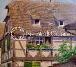 Auguste HERBST Vieille maison alsacienne à Wolfisheim aquarelle, 43x32cm (détail). Auguste Herbst