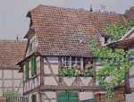 Auguste Herbst Vieille maison alsacienne à Wolfisheim (détail). Auguste Herbst