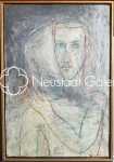 Camille CLAUS Autoportrait huile sur toile, 73x50cm - 1960 (avec son cadre). Camille Claus