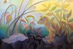 Camille CLAUS Le chant de la Terre HST 100x85cm (détail). Camille Claus