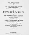 Catalogue vente Théophile Schuler - 1895. Théophile Schuler