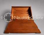 Charles SPINDLER Boîte à courriers bois et marqueterie, H : 26cm - L : 35cm - P : 19cm - vers 1900. Charles Spindler