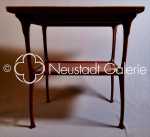 Charles SPINDLER - Table de salon Vue de Mittelbergheim - vers 1900 - H : 75,5cm - L : 71,5cm - P : 51,5cm. Charles Spindler