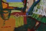 Charles WALCH Femme et enfant Gouache sur papier (détail signature). Charles Walch