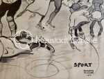 Dorette MULLER La patinoire (sport) Encre sur papier, 25x38cm - 1922 (détail). Dorette Muller
