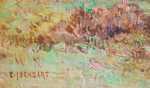 Emile Isenbart Paysage du Doubs Huile sur toile (détail signature). Emile Isenbart
