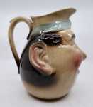 Faïencerie de Sarreguemines - Pichet anthropomorphe (n°3181 1) - vers 1920. Faïencerie de Sarreguemines