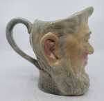 Faïencerie de Sarreguemines - Pichet anthropomorphe - Paul Kruger (n°3185) - 1904. Faïencerie de Sarreguemines