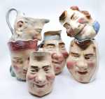 Faïencerie de Sarreguemines - Pichet anthropomorphe - Paul Kruger (n°3185) - 1904 - vue d ensemble. Faïencerie de Sarreguemines