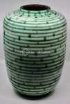 Fernand ELCHINGER Grand vase à décor de motif de briques vertes céramique - 1938. Fernand Elchinger