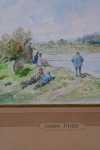 Gustave Doré Pêcheurs au bord du Lac (Plombières dans les Vosges) - détail. Paul Gustave Louis Christophe Doré