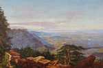 Henri Ganier Tanconville L Alsace et les environs de Strasbourg Huile sur toile (détail). Henri Ganier-Tanconville