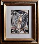 Henry de Waroquier L Australie technique mixte, 26,5x21cm - 1920 (avec son cadre). Henry de Waroquier