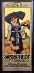 Henry Niestlé - Affiche Sander und Heldt - Marke Phönix (Alsacienne - Strasbourg) - (avec son cadre). Henry Niestlé