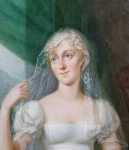 Jean Henri CLESS (1774-1812) Femme dans un intérieur - 1810 (détail du tableau). Jean Henri Cless