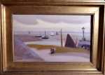 Jules-Emile ZINGG La Baie de Somme huile sur toile, 38x61cm (avec son cadre). Jules-Emile Zingg