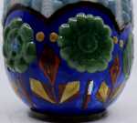 Jules Sarlandié Vase obus en laiton émaillé vers 1925 (détail). Jules Sarlandié