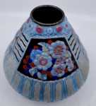 Jules Sarlandié Vase tronconique en laiton émaillé vers 1925. Jules Sarlandié