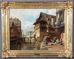 Karl Weysser La Petite France (Maison des tanneurs) à Strasbourg Huile sur toile, 39,5x50cm. SbD (avec son cadre). Karl Weysser