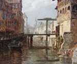 Karl Weysser La Petite France (Maison des tanneurs) à Strasbourg Huile sur toile, 39,5x50cm. SbD (détail). Karl Weysser
