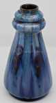 L. ELCHINGER Vase à coulures bleues contrastées vers 1900 / 1919. Léon Elchinger