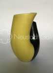 Léon Elchinger Double vase jaune & noir. Fernand Elchinger