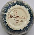 Léon Elchinger Vase à décor de pampres de vignes vers 1900 / 1919 (marque). Léon Elchinger