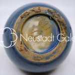 Léon ELCHINGER  Vase à deux anses à décor de pampresde vignes  céramique, hauteur 10cm - vers 1900 et 1919 (marque). Léon Elchinger