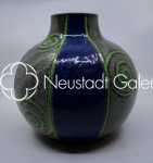 Léon ELCHINGER vase boule à décor de spirales céramique, hauteur 20cm - vers 1920 et 1934. Léon Elchinger